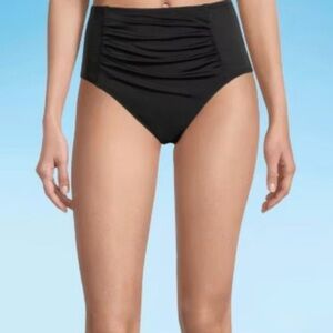 NWT Sonnet Shores Bikini Bottoms Black Size 16 Modest Full Coverage Swim Bathing